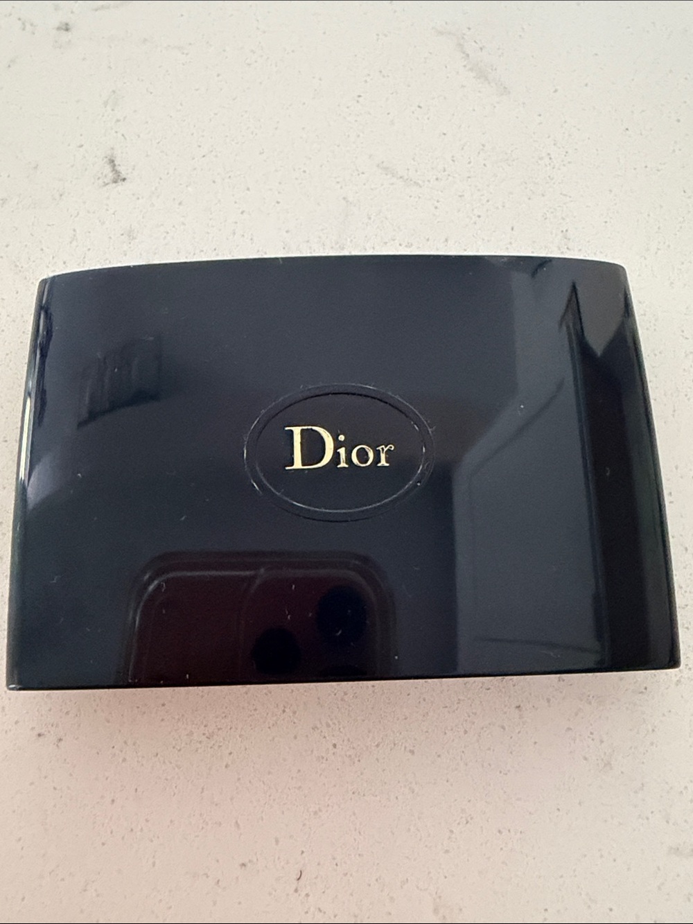 Dior Glossy Navy Compact with Gold Logo Set 4 shadow Gloss lipstick